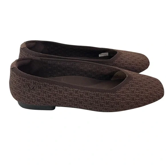 Vivaia Square-Toe V-Cut Flats (Margot 2.0) Brown Chain Size EU 36.5 US6 - Picture 3 of 8